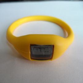 Colorful Custom Silicone Band Watch , Christmas Silicone Rubber Wristband Watch Pedometer