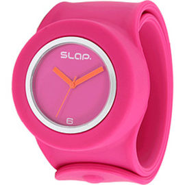Geel Roze de Manchethorloge van het Meisjessilicone, OEM Rubberhorloge