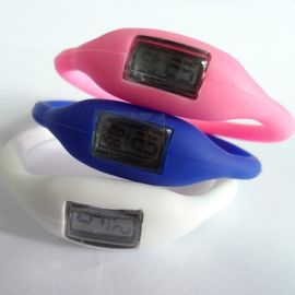 Zwart van de het Horlogeband van de Siliconemanchet de Sportpolshorloge voor het Kamperen/Wandeling