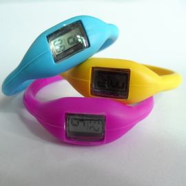 Zwart van de het Horlogeband van de Siliconemanchet de Sportpolshorloge voor het Kamperen/Wandeling