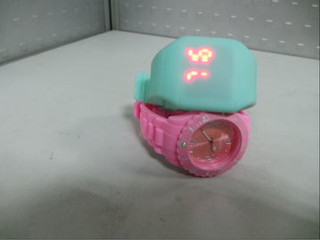 Het dagelijkse Waterdichte Horloge van de Siliconemanchet, Silicone leidde het Horloge van het Aanrakingsscherm, OEM