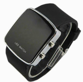 Van de LEIDENE van de het Horloge de Zwarte Klassieke Toevallige Sport Siliconemanchet Band van het de Stijlsilicone