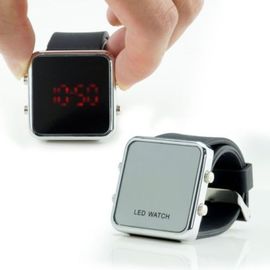 Van de LEIDENE van de het Horloge de Zwarte Klassieke Toevallige Sport Siliconemanchet Band van het de Stijlsilicone