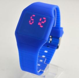 Het blauwe/Witte Maniersilicone leidde Horloge 100% Siliconeriem voor Jongens en Meisjes
