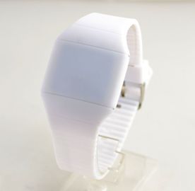 Het blauwe/Witte Maniersilicone leidde Horloge 100% Siliconeriem voor Jongens en Meisjes