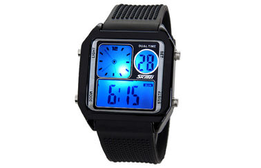 De Bandlcd van Gr Backlight Pu alarmeert het Analoge Horloge, Digitale Polshorloges