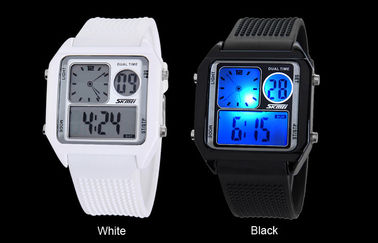 De Bandlcd van Gr Backlight Pu alarmeert het Analoge Horloge, Digitale Polshorloges