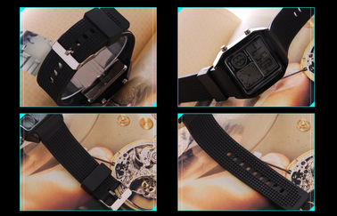 De Bandlcd van Gr Backlight Pu alarmeert het Analoge Horloge, Digitale Polshorloges