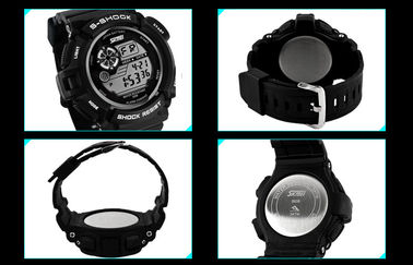 De jongens vormen Zwart LCD het Scherm Multifunctioneel Digitaal Horloge met Gr Backlight