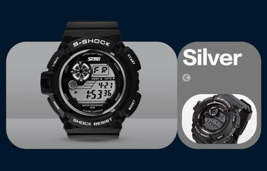 De jongens vormen Zwart LCD het Scherm Multifunctioneel Digitaal Horloge met Gr Backlight