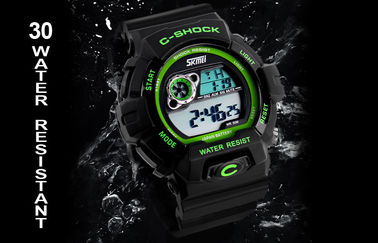 12/24 u-Jonge geitjes van het Schokhorloge 3 ATM maken LCD Multifunctioneel Horloge waterdicht