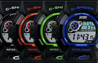 12/24 u-Jonge geitjes van het Schokhorloge 3 ATM maken LCD Multifunctioneel Horloge waterdicht