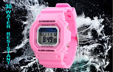 Elegant ABS van het Dames Wit Digitaal Horloge Geval 12/24 u-Polshorloges