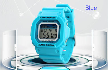 Elegant ABS van het Dames Wit Digitaal Horloge Geval 12/24 u-Polshorloges