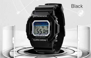 Elegant ABS van het Dames Wit Digitaal Horloge Geval 12/24 u-Polshorloges