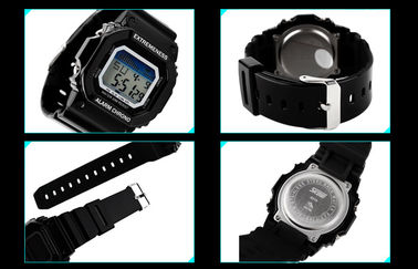 Elegant ABS van het Dames Wit Digitaal Horloge Geval 12/24 u-Polshorloges