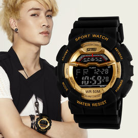 LCD Vertonings Multifunctioneel Digitaal Horloge met ABS Plastic Geval