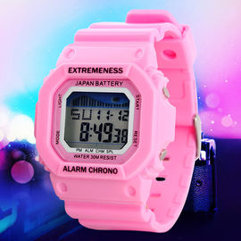Roze Multifunctioneel Digitaal Horloge voor Jonge geitjes, 12H/24H Formaten
