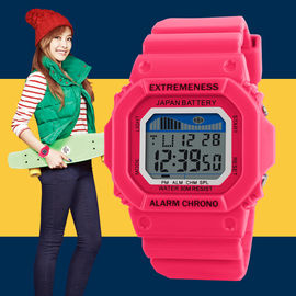 Kleurrijk Unisex-Sporten Multifunctioneel Digitaal Horloge met Alarm