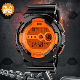 Multifunctionele Digitale Horloge s-Schok Modelpu Riem voor de Studentenjeugd