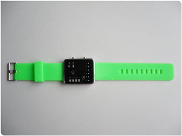 OEM van groene Binaire LEIDENE Horloge/Silicone Rubbermanchethorloges