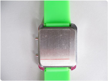 OEM van groene Binaire LEIDENE Horloge/Silicone Rubbermanchethorloges