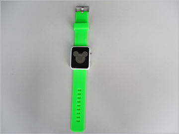 Het groene Horloge van de Siliconemanchet Waterdicht, Digitaal Mickey Mouse Watchs