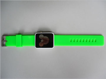 Het groene Horloge van de Siliconemanchet Waterdicht, Digitaal Mickey Mouse Watchs