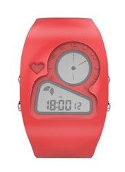 Dubbele Waterdichte Rode Uniek van het Gezichts Plastic Digitale Horloge Gevormd voor Vrouwen