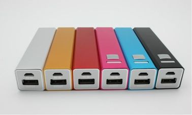 2600mAh Draagbare de Machtsbank van metaalusb, Rode Roze Groene Zilveren zwarte