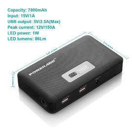 De mobiele Aanzet van de de Autosprong van de Batterij Reservelader 7800MAH met LEIDEN flitslicht