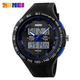 Origineel Pu-Riem50m diep Waterdicht Analoog-numeriek Horloge voor Fitness Sportminnaar