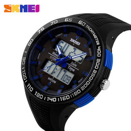 Origineel Pu-Riem50m diep Waterdicht Analoog-numeriek Horloge voor Fitness Sportminnaar