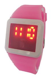 Jong geitje van het Vierkante LEIDENE de Digitale Banden AM Horlogessilicone PM Horloge voor Gift