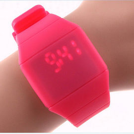Vogue-het Scherm van het LEIDENE van de siliconeaanraking het Digitale Horloge Spiegelgezicht voor Schoolstudent