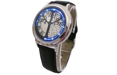 LEIDEN van de leerarmband Digitaal Polshorloge Unisex- voor het Zwemmen, Bestand Water