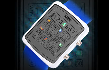 Het LEIDENE Digitale Polshorloge van Gr Backlight, de Spiegelhorloges van de Calculatorwijzerplaat