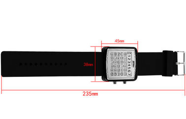 Het LEIDENE Digitale Polshorloge van Gr Backlight, de Spiegelhorloges van de Calculatorwijzerplaat