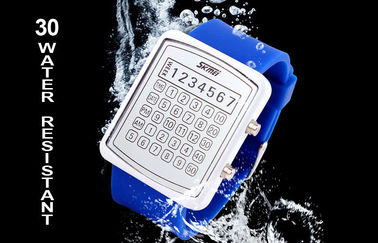 LEIDEN van Gr Backlight Digitaal Horloge, de Spiegelhorloges van de Calculatorwijzerplaat