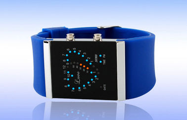 Meisjes LEIDEN Digitaal Polshorloge, de Blauwe Elektronische Horloges van de Siliconeriem
