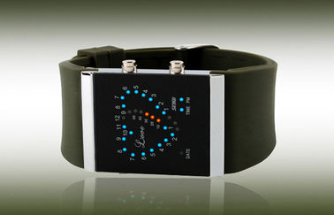 Meisjes LEIDEN Digitaal Polshorloge, de Blauwe Elektronische Horloges van de Siliconeriem