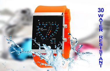 Meisjes LEIDEN Digitaal Polshorloge, de Blauwe Elektronische Horloges van de Siliconeriem