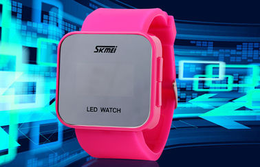 ABS van het Wommens Roze Digitale Horloge Geval LEIDEN Polshorloge 1 ATM-Bestand Water