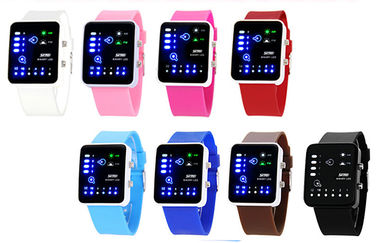 Dameshockproof LED Digitaal Polshorloge, Antimagnetic Binair Horloge
