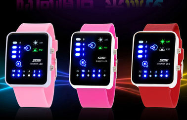 Dameshockproof LED Digitaal Polshorloge, Antimagnetic Binair Horloge