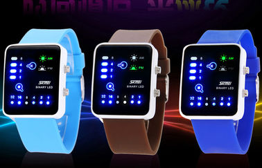 Dameshockproof LED Digitaal Polshorloge, Antimagnetic Binair Horloge