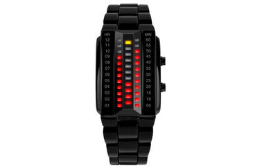 Het unisex- 3D LEIDENE Horloge paste Zwart Legerings Digitaal Polshorloge aan