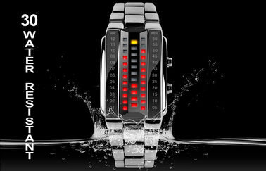 Het unisex- 3D LEIDENE Horloge paste Zwart Legerings Digitaal Polshorloge aan