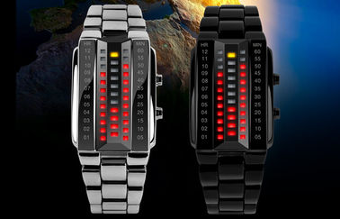 Het unisex- 3D LEIDENE Horloge paste Zwart Legerings Digitaal Polshorloge aan