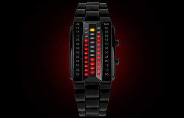 Het unisex- 3D LEIDENE Horloge paste Zwart Legerings Digitaal Polshorloge aan